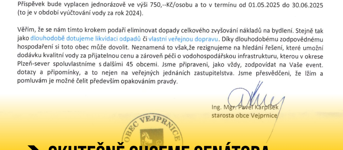 Skutečně chceme senátora, který si kupuje hlasy_za _vaše peníze_